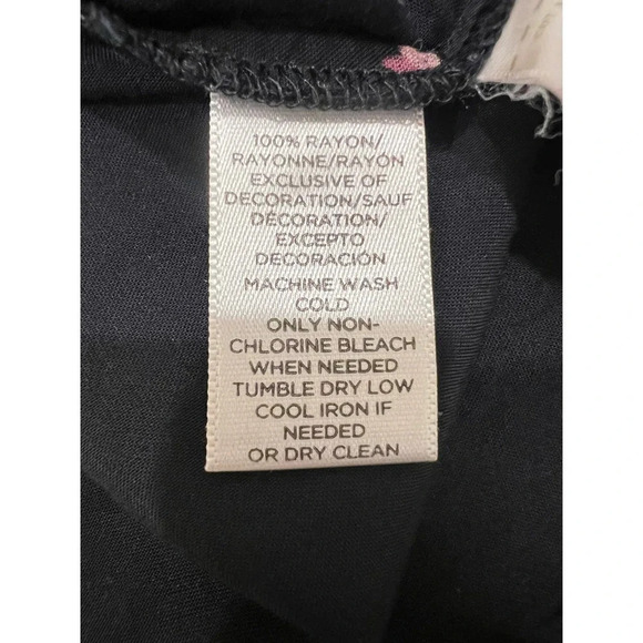 Ann Taylor LOFT 3/4 Sleeve Black Floral Print Midi Dress - Picture 5 of 7